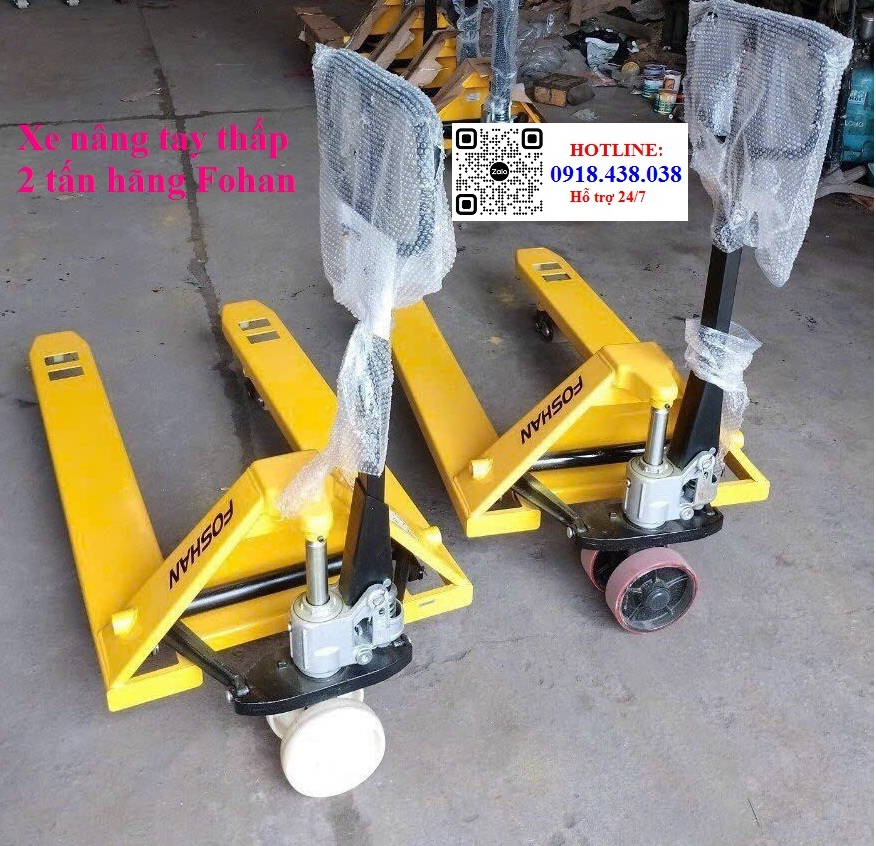 Xe nâng tay thấp hãng Foshan 2 tấn giá chỉ hơn 3 triệu